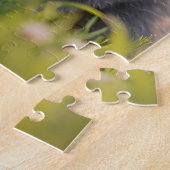 Niedliche Schwarz-Weiß-Kinderbrötchen auf einer Wi Puzzle (Seite)