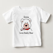 Niedliche Schwarz-Weiß-Liebe Daddy Bär Baby T-shirt (Vorderseite)