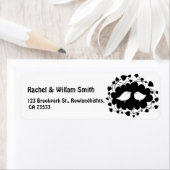 Niedliche Schwarz-Weiß-Liebesvögel Hochzeit (Insitu)