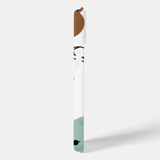 Niedliche Schwarz-Weiß-Monogramm Case-Mate iPhone Hülle (Rückseite / Rechts)