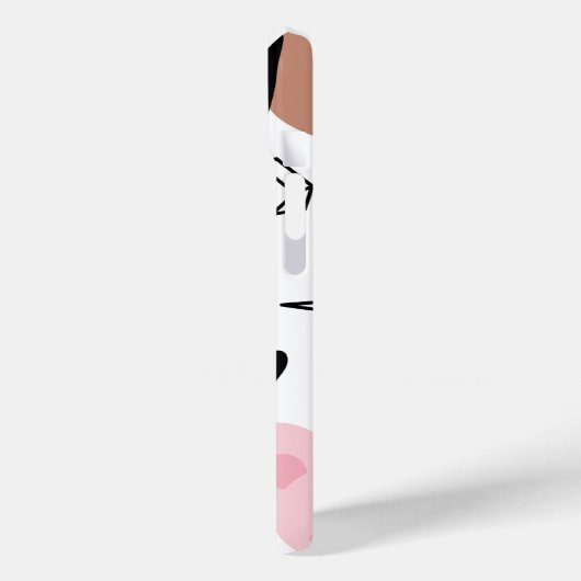 Niedliche Schwarz-Weiß-Monogramm Case-Mate iPhone Hülle (Rückseite / Links)