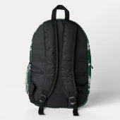 Niedliche Schwarz-Weiß-Muster-Monogramm-Initialen Bedruckter Rucksack (Rückseite)