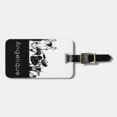 Niedliche Schwarz-Weiß-Nutztiere - Gepäck Gepäckanhänger (Vorderseite horizontal)