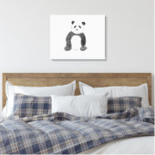 Niedliche Schwarz-Weiß-Panda-Skizze Leinwanddruck (Insitu (Schlafzimmer))