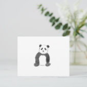 Niedliche Schwarz-Weiß-Panda-Skizze Postkarte (Stehend Vorderseite)