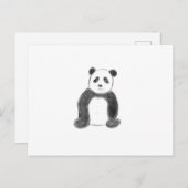 Niedliche Schwarz-Weiß-Panda-Skizze Postkarte (Vorne/Hinten)