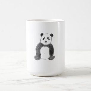 Niedliche Schwarz-Weiß-Panda-Skizze Verwandlungstasse
