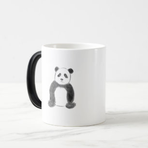 Niedliche Schwarz-Weiß-Panda-Skizze Verwandlungstasse