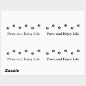 Niedliche Schwarz-Weiß-Pasten und das Leben genieß Rechteckiger Aufkleber (Blatt)