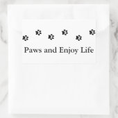 Niedliche Schwarz-Weiß-Pasten und das Leben genieß Rechteckiger Aufkleber (Tasche)