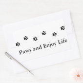 Niedliche Schwarz-Weiß-Pasten und das Leben genieß Rechteckiger Aufkleber (Umschlag)