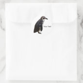 Niedliche Schwarz-Weiß-Pinguin-Aufkleber Runder Aufkleber (Tasche)