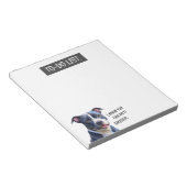 Niedliche Schwarz-Weiß-Pit-Bulle zu erledigen Notizblock (angewinkelt)