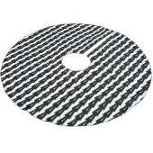 Niedliche Schwarz-Weiß-Weihnachtsbaumen-Skandinavi Polyester Weihnachtsbaumdecke (Schrägansicht)