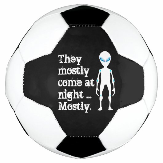 Niedliche Schwarz-weiße Alien Fußball (Vorderseite)