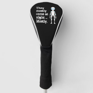 Niedliche Schwarz-weiße Alien Golf Headcover