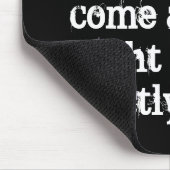 Niedliche Schwarz-weiße Alien Mousepad (Ecke)