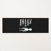 Niedliche Schwarz-weiße Alien Yogamatte (Rückseite (Horizontal))