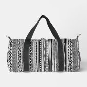 Niedliche Schwarz-weiße Aztec-Muster Duffle Bag (Vorderseite)