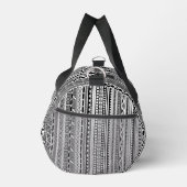 Niedliche Schwarz-weiße Aztec-Muster Duffle Bag (Rechts)