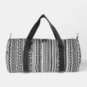 Niedliche Schwarz-weiße Aztec-Muster Duffle Bag (Rückseite)