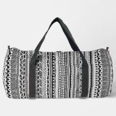 Niedliche Schwarz-weiße Aztec-Muster Duffle Bag (Vorderseite)