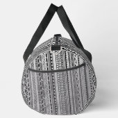 Niedliche Schwarz-weiße Aztec-Muster Duffle Bag (Rechts)