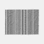 Niedliche Schwarz-weiße Aztec-Muster Fleecedecke (Vorderseite (Horizontal))