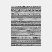 Niedliche Schwarz-weiße Aztec-Muster Fleecedecke (Vorderseite)