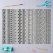 Niedliche Schwarz-weiße Aztec-Muster Seidenpapier (Basteln)