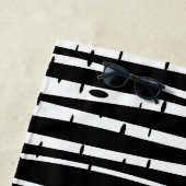 Niedliche Schwarz-weiße Baumstruktur Strandtuch (Beispiel)