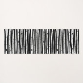 Niedliche Schwarz-weiße Baumstruktur Yogamatte (Rückseite (Horizontal))