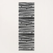 Niedliche Schwarz-weiße Baumstruktur Yogamatte (Rückseite)