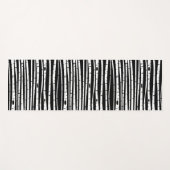 Niedliche Schwarz-weiße Baumstruktur Yogamatte (Vorderseite (Horizontal))