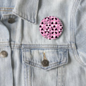 Niedliche Schwarz-weiße Blume Button (Beispiel)
