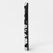 Niedliche Schwarz-weiße Blume Case-Mate iPhone Hülle (Hinten/Links)