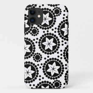 Niedliche Schwarz-weiße Blume iPhone 5 Fall Case-Mate iPhone Hülle