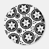 Niedliche Schwarz-weiße Blume iPhone-Magnet Magnet (Vorne)