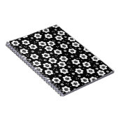 Niedliche Schwarz-weiße Blume Notizblock (Rechte Seite)