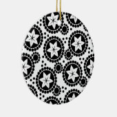 Niedliche Schwarz-weiße Blume Ornament (Rechts)