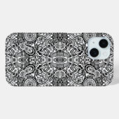 Niedliche Schwarz-weiße Blumenpfeife Case-Mate iPhone Hülle (Rückseite (Horizontal))