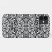 Niedliche Schwarz-weiße Blumenpfeife Case-Mate iPhone Hülle (Rückseite (Horizontal))