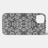 Niedliche Schwarz-weiße Blumenpfeife Case-Mate iPhone Hülle (Rückseite (Horizontal))