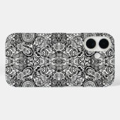 Niedliche Schwarz-weiße Blumenpfeife Case-Mate iPhone Hülle (Rückseite (Horizontal))