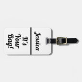 Niedliche schwarz-weiße Gepäckmarke für Frauen Gepäckanhänger (Vorderseite horizontal)