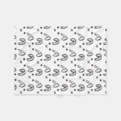 Niedliche Schwarz-weiße gezeichnetes Häschen des Fleecedecke (Vorderseite (Horizontal))