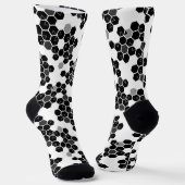 Niedliche Schwarz-weiße Halsdatenmuster Socken (Gewinkelt)
