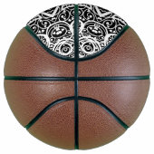Niedliche Schwarz-weiße Herzen Liebe Hintergrund D Basketball (Rechts)