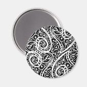 Niedliche Schwarz-weiße Herzen Liebe Hintergrund D Magnet (Vorderseite/Rückseite)