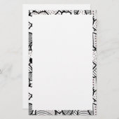 Niedliche Schwarz-weiße Herzmuster Briefpapier (Vorne/Hinten)